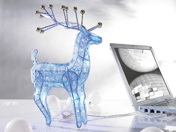 Renne du Père Noël lumineux USB/Pile