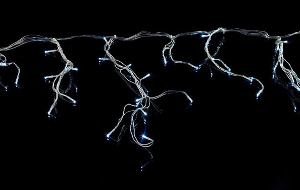 Rideau de lumière "Snow" - Blanc chaud