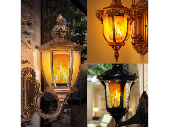 4 ampoules LED E27 avec effet flamme