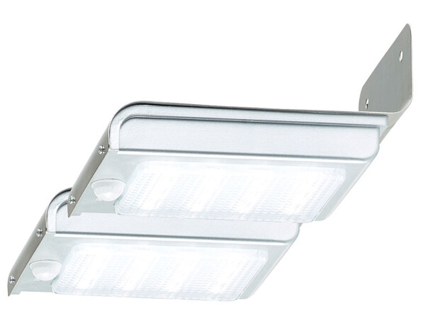 2 appliques murales solaires avec capteur PIR et capteur d'obscurité - Deluxe