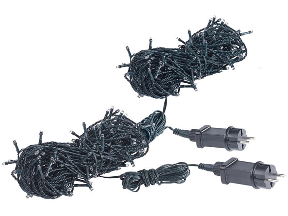 2 guirlandes lumineuses pour intérieur et extérieur - Blanc chaud - 16 m