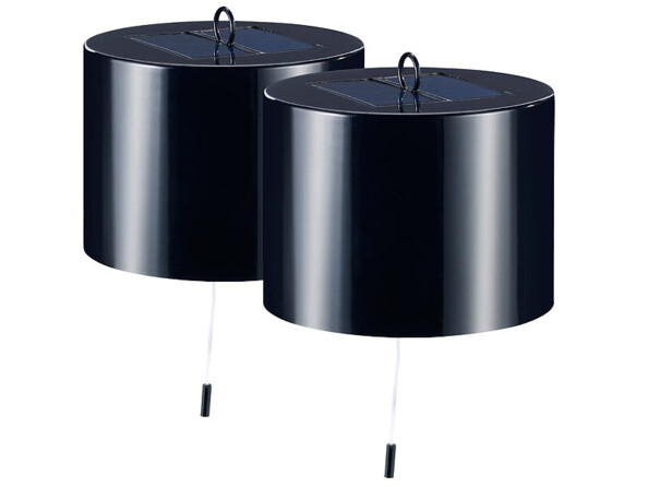 2 luminaires extérieurs LED à batterie solaire