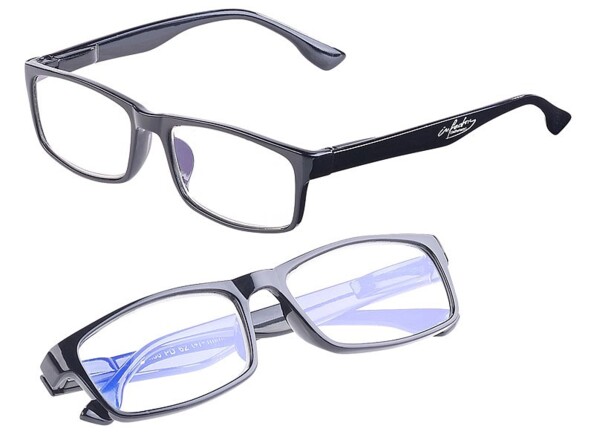 2 lunettes de protection anti-lumière bleue +2,5 dioptries avec protection UV400
