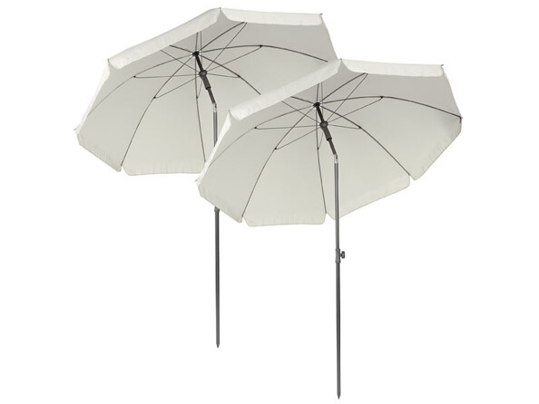 2 parasols Ø 200 cm UV50+