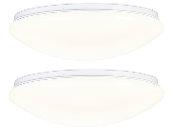 2 plafonniers LED utilisables comme appliques murales - Ø 38 cm - Blanc chaud