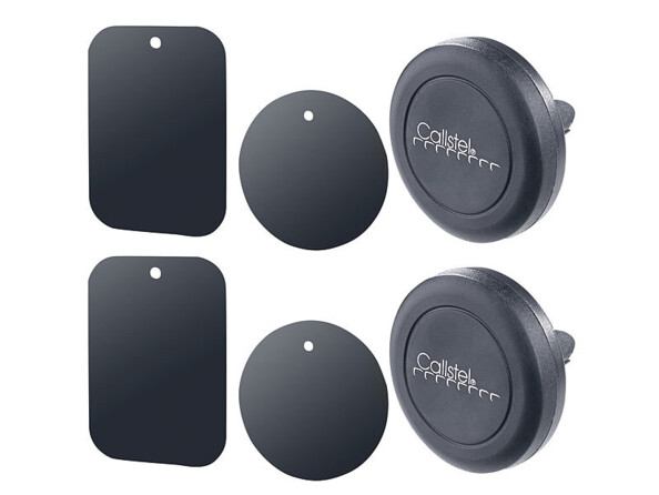 2 supports magnétiques pour smartphone avec fixer sur une grille de ventilation
