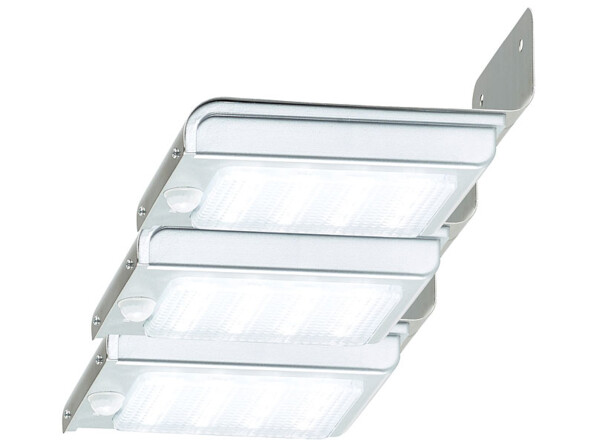 3 appliques murales solaires avec capteur PIR et capteur d'obscurité - Deluxe