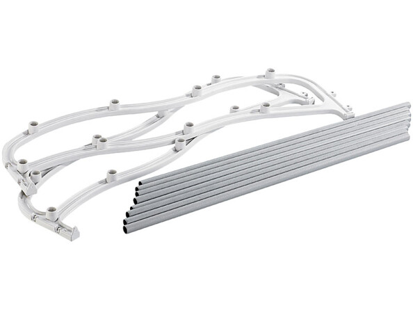 Vue du kit étagères à chaussures à suspendre