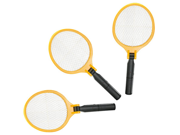3 raquettes anti-insectes électriques avec manche pliable de la marque Infactory