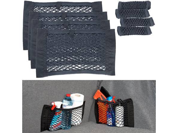 4 filets à bagages universels pour coffre auto, 25 x 40 cm