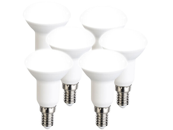 6 spots LED. Lumière blanc lumière du jour 6400 K 450 LM