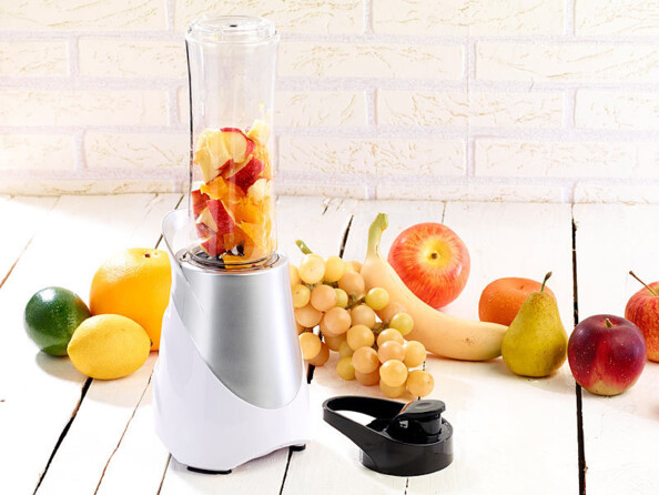 Blender 2 en 1 avec 4 bouteilles à smoothies, 300 W, 600 ml