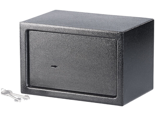 Coffre-fort en acier avec 2 clés à double panneton.