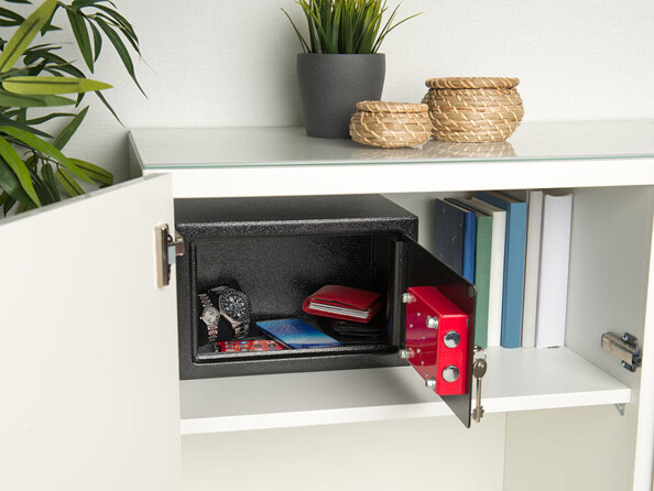 Coffre-fort en acier avec 2 clés à double panneton 12 L