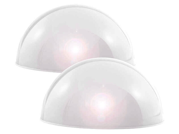 2 demi-sphères solaires à LED avec capteur d'obscurité