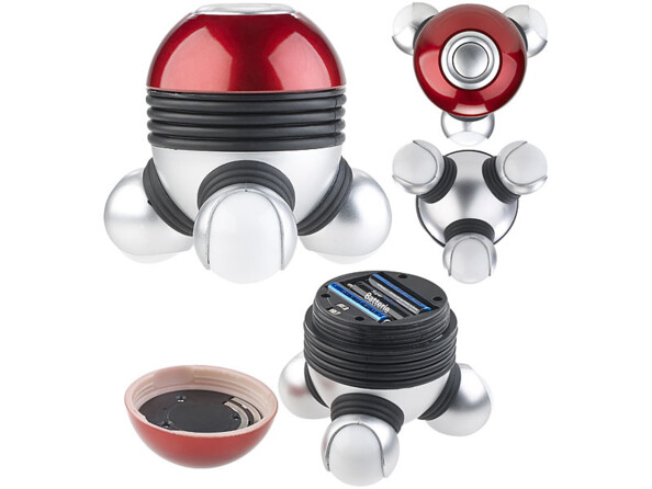 2 mini appareils de massage vibrants avec 3 têtes et éclairage LED