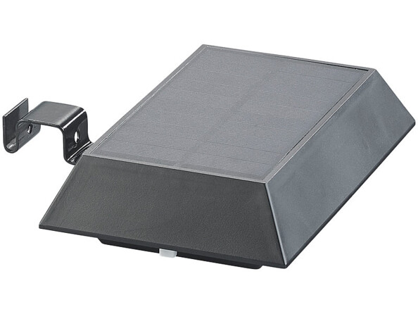 Pack de 3 lampes solaires à LED 6W pour mur et gouttière avec capteur PIR - Noir