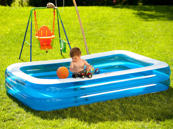 Piscine gonflable géante avec bâche, 242 x 155 x 51 cm