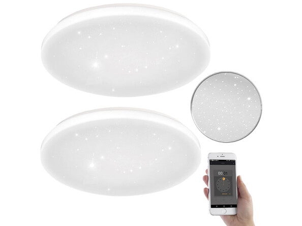 2 plafonniers ciel étoilé connectés et compatibles avec Alexa & Google Assistant