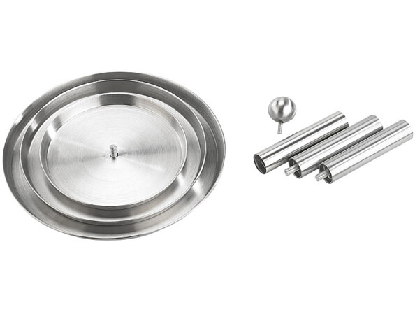 Présentoir à 3 étages en inox