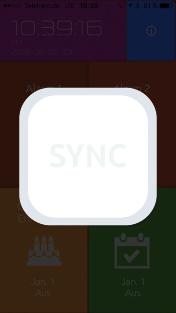 Réveil LCD programmable par application