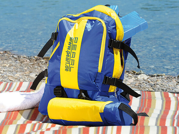 Sac a dos avec poignée de transport pratique et porte-bouteille amovible