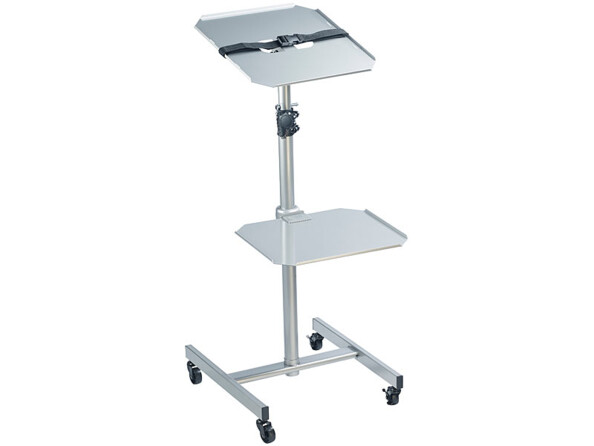 Table mobile pour vidéoprojecteur General Office. Un étage de 40 x 40 cm, et le second de 35 x 40 cm