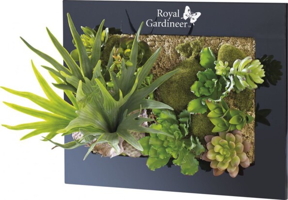 Tableau végétal avec plantes artificielles - 39 x 29 cm