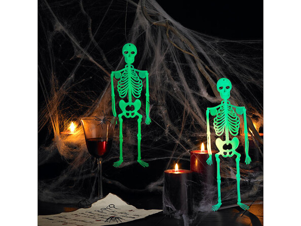 4 Squelettes phosphorescents ''Spooky Bones'' 32 cm