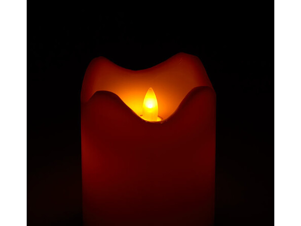 Bougie en cire véritable avec flamme LED mobile, 90 x 130 mm, taille M