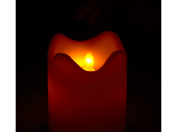 Bougie en cire véritable avec flamme LED mobile, 90 x 130 mm, taille M