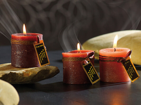 Bougies parfumées dans un coffret cadeau