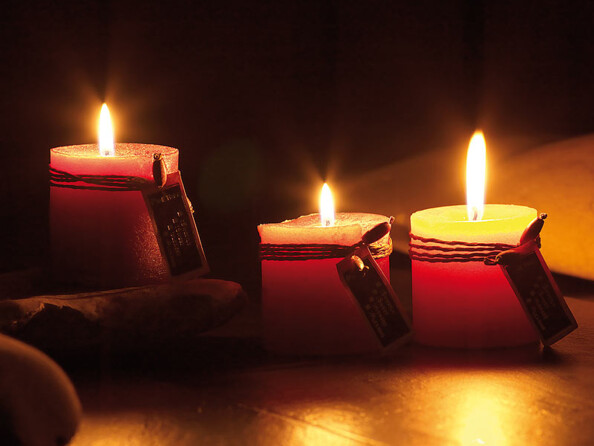 Bougies parfumées dans un coffret cadeau