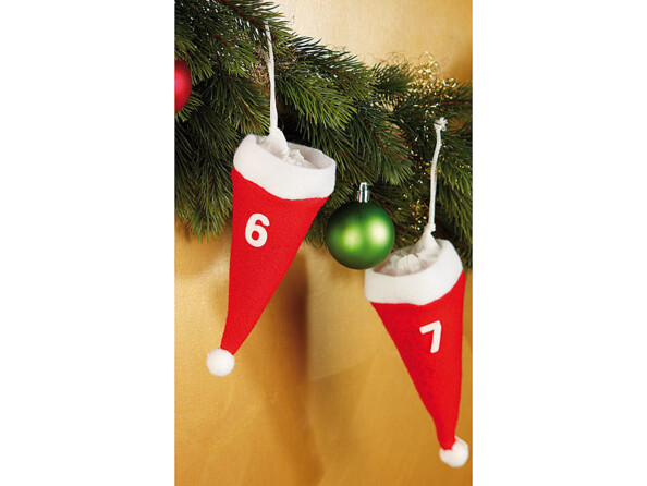 Calendrier de L'Avent original avec 24 mini bonnets