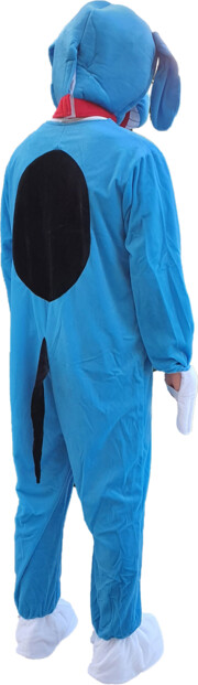 Costume de Chien. Ensemble complet : combinaison avec fermeture à glissière et grande tête