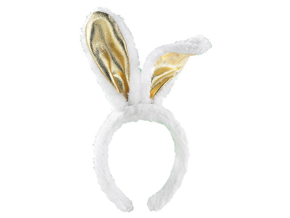 Oreilles de lapin dorées en peluche