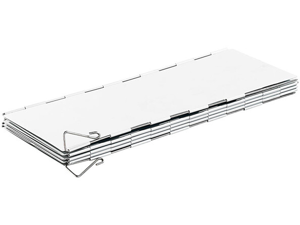 Paravent pour réchaud à gaz Semptec mis en situation plié