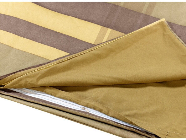 Parure de lit sans repassage - jaune / vert olive