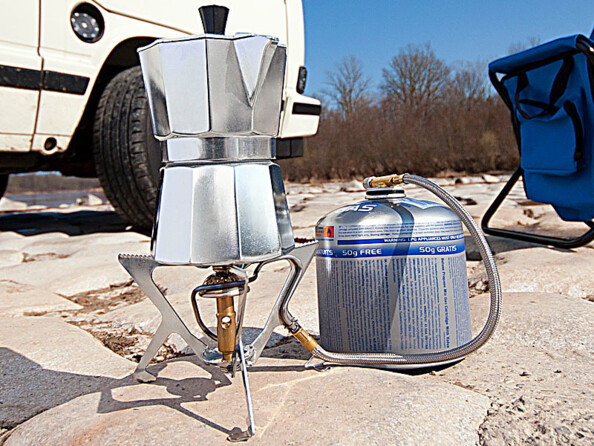 Réchaud à gaz pliable avec tuyau