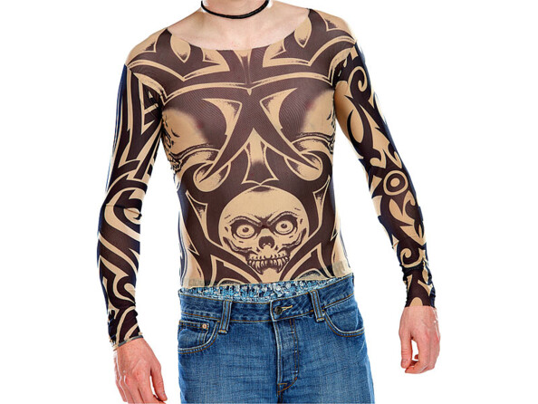 T-Shirts Tattoo en stretch - Tête de mort