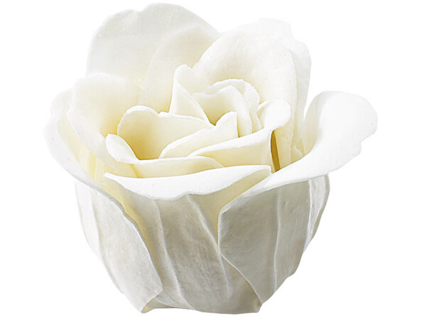 12 savons en forme de roses blanches avec 2 coffrets cadeaux
