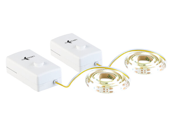 Deux bandes LED 60 cm adhésive à piles Lunartec.