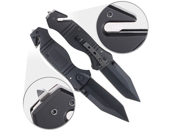 Deux couteaux pliables Semptec avec verrouillage Liner-Lock.