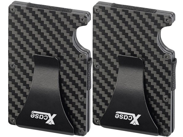 Lot de 2 Étuis RFID en carbone XCase.