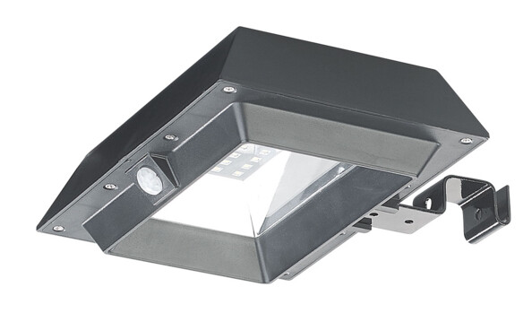 lampe solaire led avec detecteur pir mouvements a fixer au mur ou gouttiere