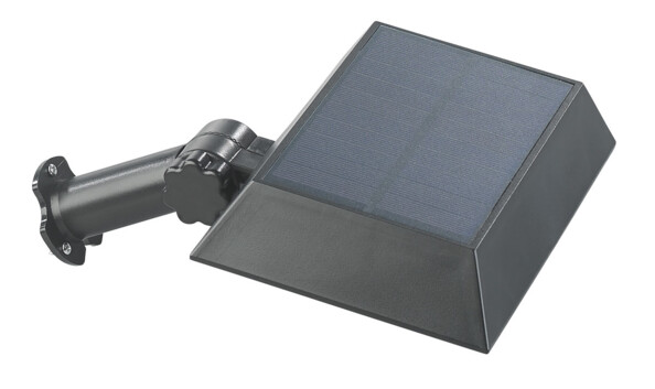 2 lampes solaires à LED 6 W pour mur et gouttière avec capteur PIR - Noir