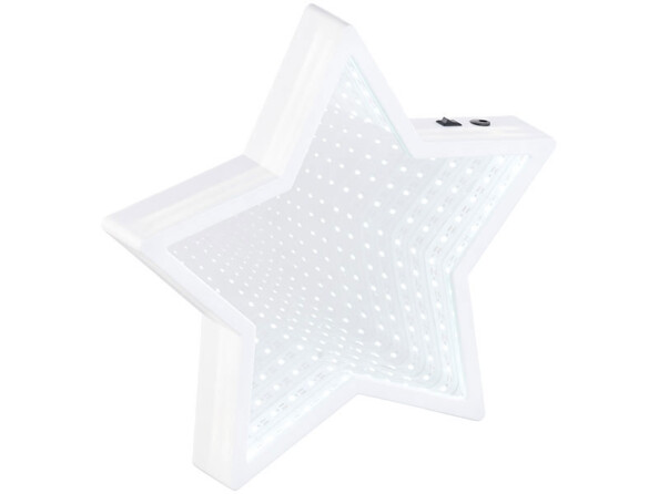 2 miroirs lumineux sans fil à 60 LED blanches avec effet infini