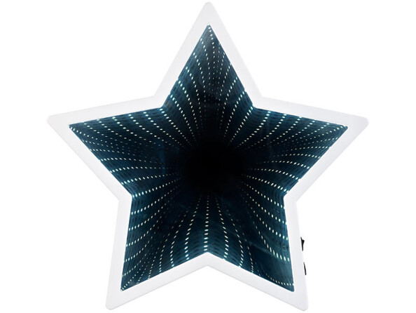 2 miroirs lumineux sans fil à 60 LED blanches avec effet infini