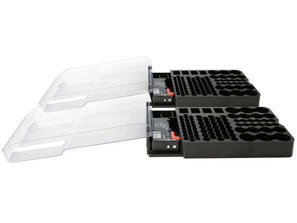 Deux organisateur TKA pour ranger jusqu'à 93 piles électriques.