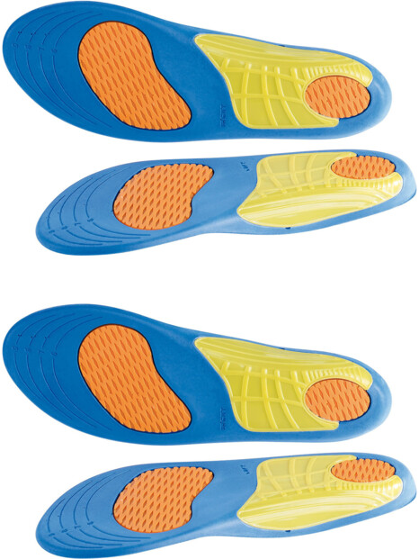 2 paires de semelles de sport avec amorti gel - Pointures 39 à 46
